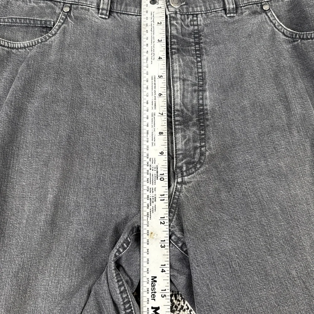 Hiltl Relax Jeans Mens 41 X 27 Gray Tapered Leg Worn‎ Hems Made In Germany